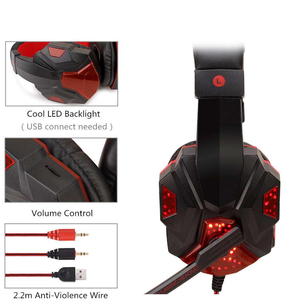 PengLabs™ USB 7.1 Gaming Headset | LED, Mic, PC/PS4