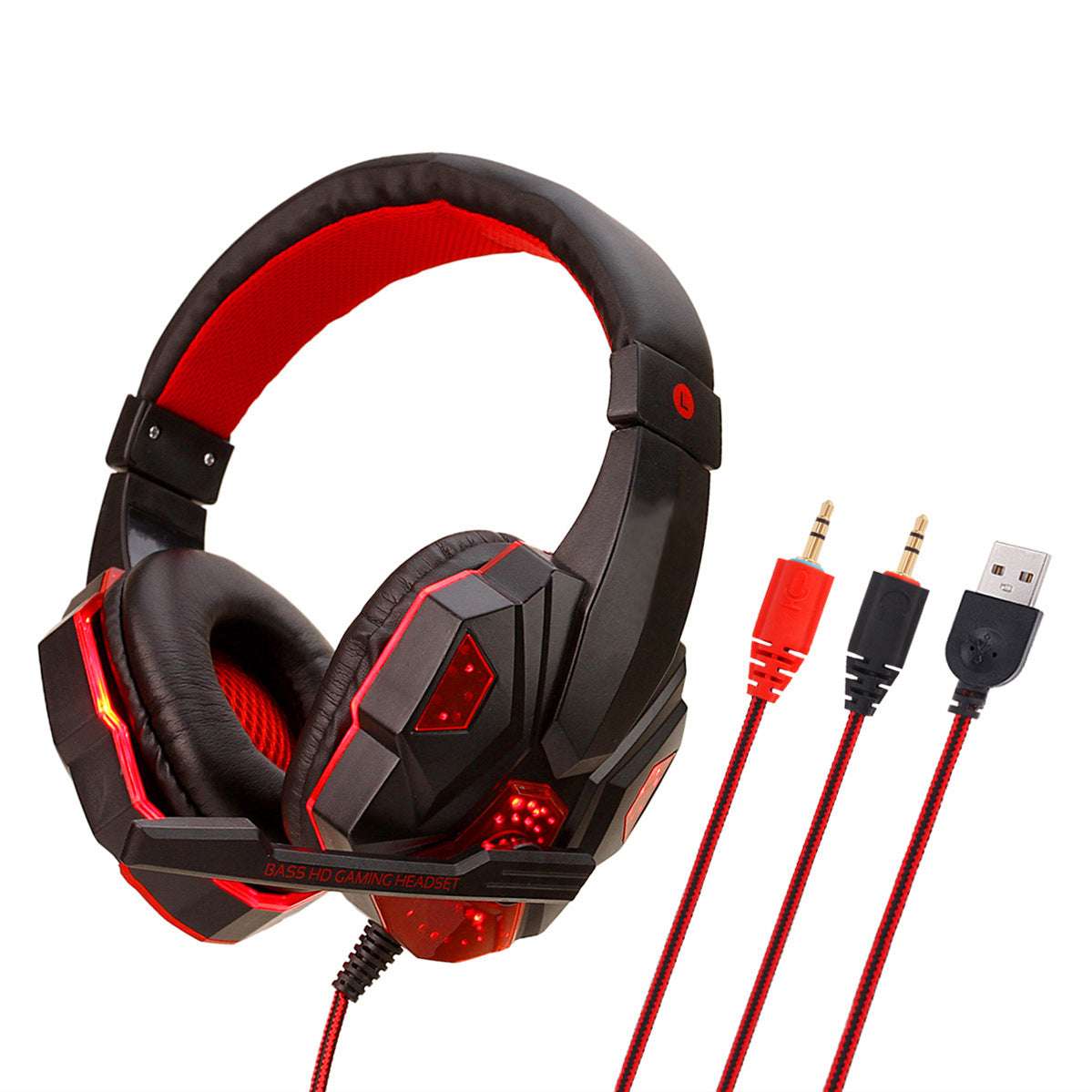 PengLabs™ USB 7.1 Gaming Headset | LED, Mic, PC/PS4