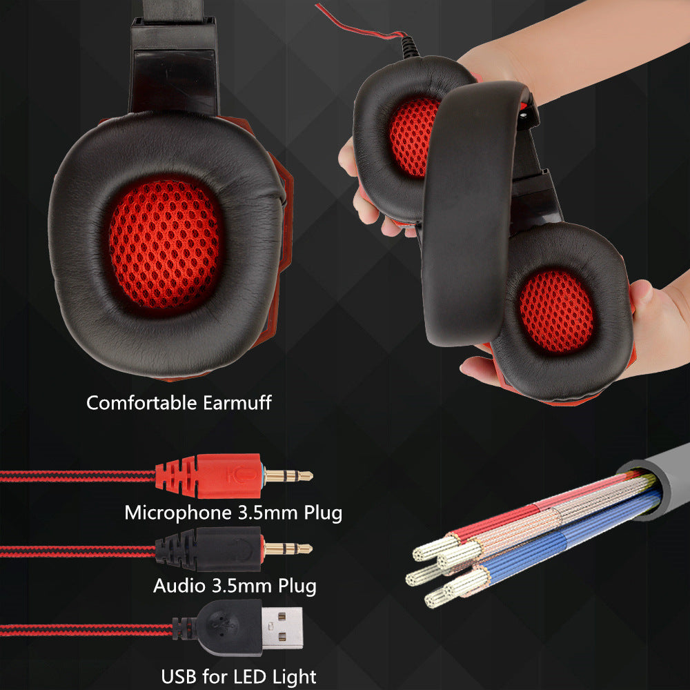PengLabs™ USB 7.1 Gaming Headset | LED, Mic, PC/PS4