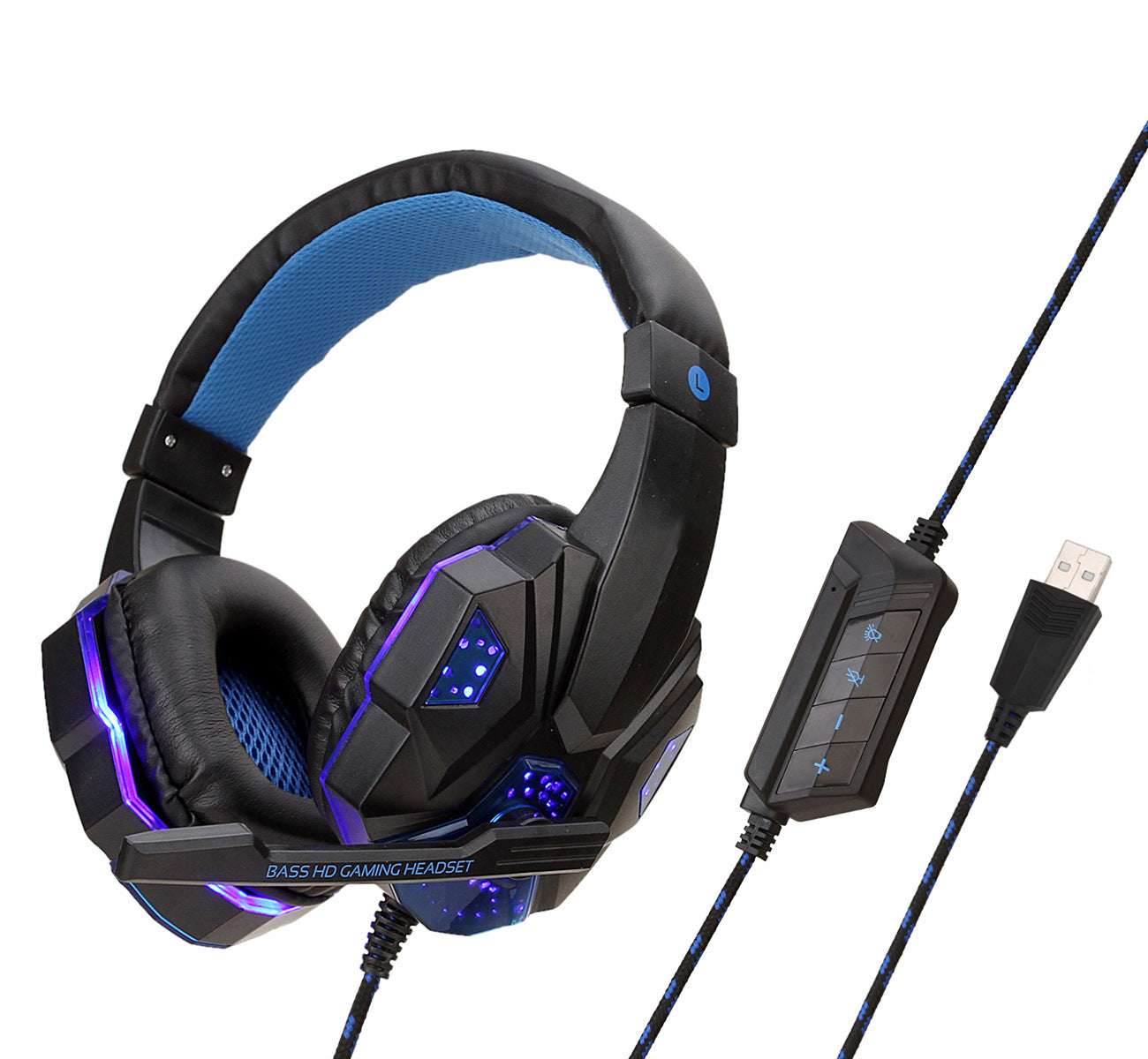 PengLabs™ USB 7.1 Gaming Headset | LED, Mic, PC/PS4