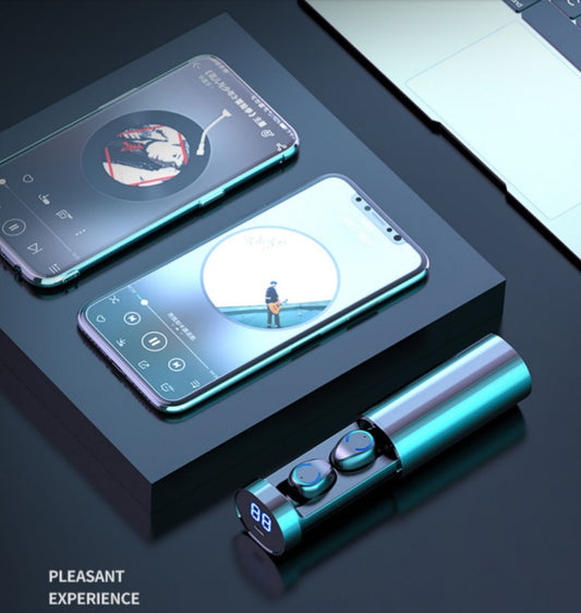 Dual Ear Bluetooth 5.3 Wireless Headset with HD Mic