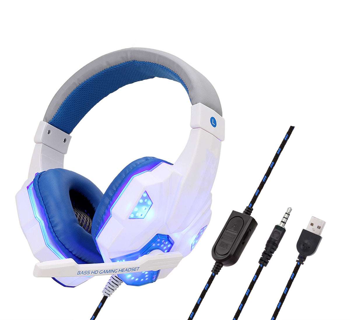 PengLabs™ USB 7.1 Gaming Headset | LED, Mic, PC/PS4