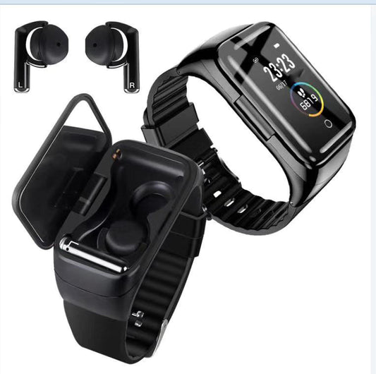 2-in-1 Smart Watch & Wireless Bluetooth Headset – Waterproof
