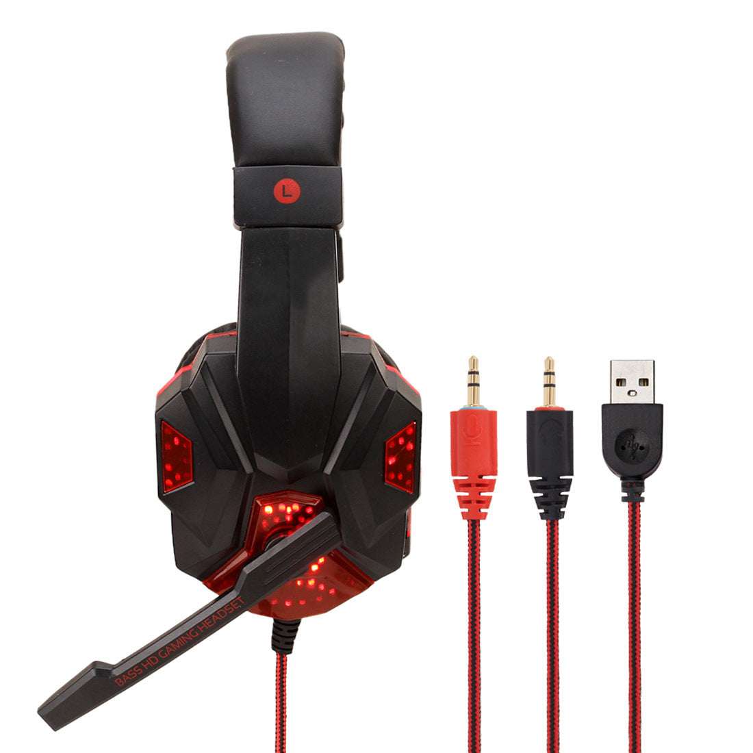 PengLabs™ USB 7.1 Gaming Headset | LED, Mic, PC/PS4