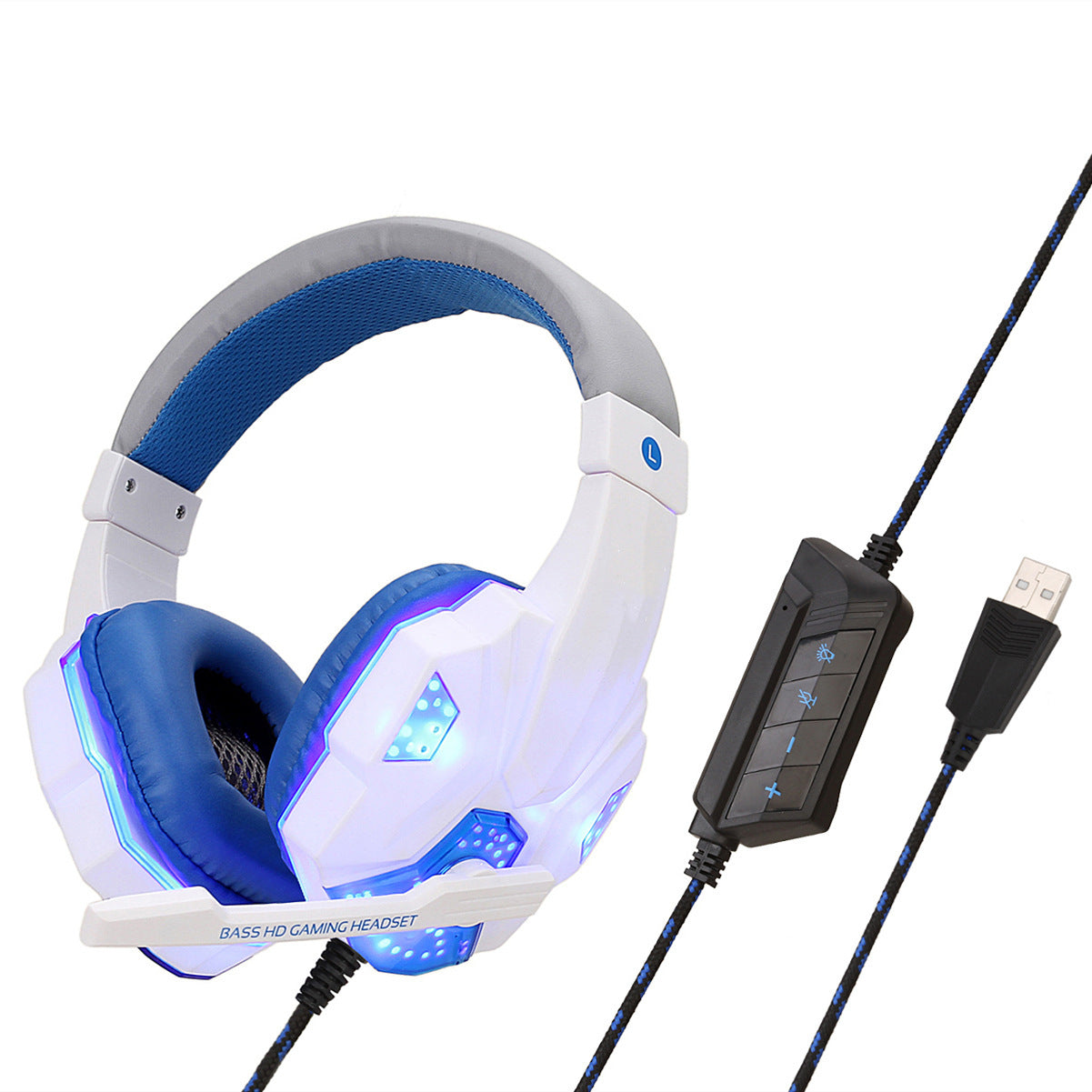 PengLabs™ USB 7.1 Gaming Headset | LED, Mic, PC/PS4