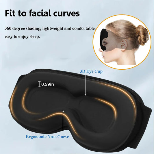 3D Sleep Headphones | Soft Bluetooth 5.4 Music Eyemask + Handsfree Calls